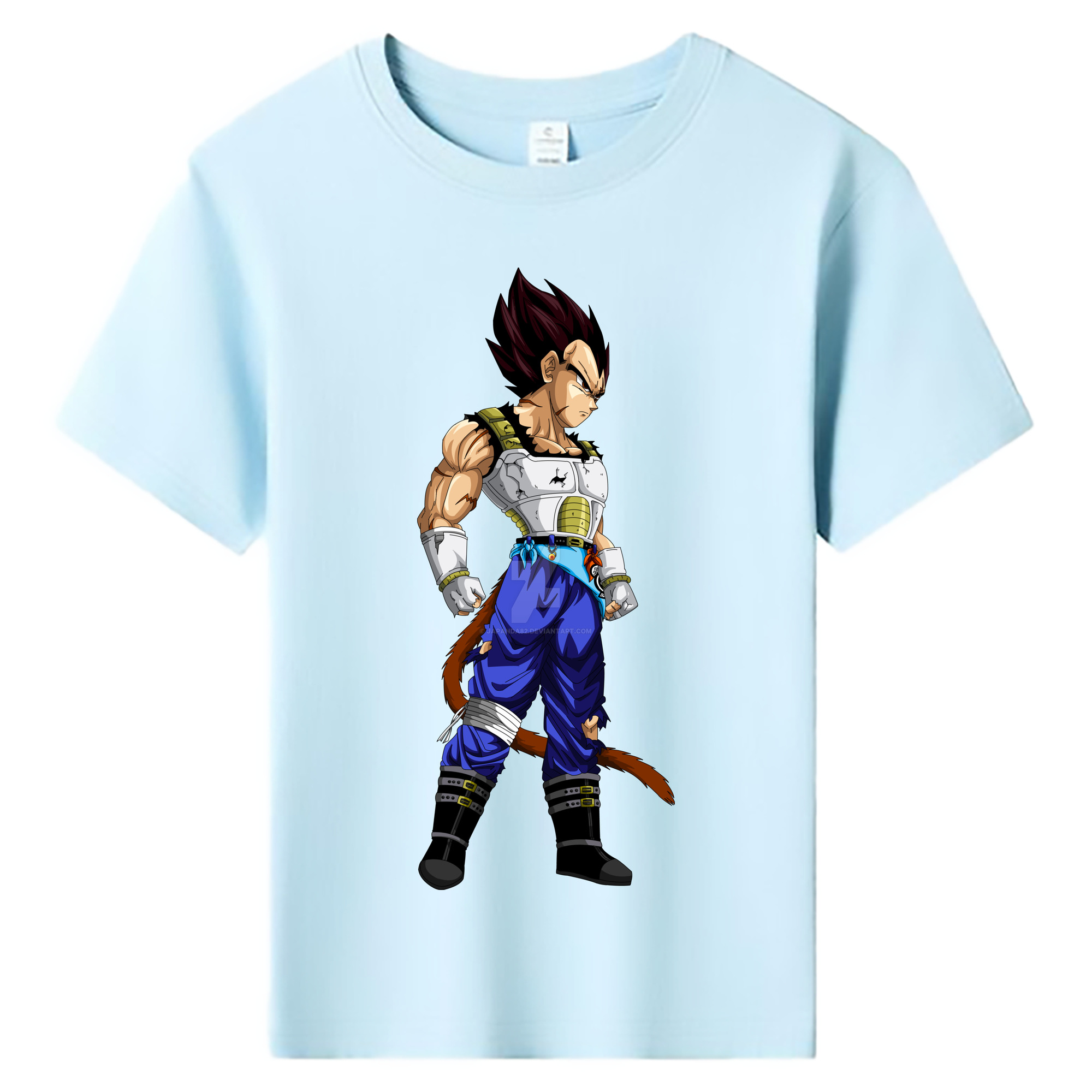 （画像用） ドラゴンボール ベジータ四世（Bejīta Yonsei）DRAGON BALL Vegeta IV 綿100％キッズTシャツ（フロントプリント）